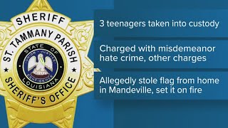 3 teens arrested for burning Pride Flag
