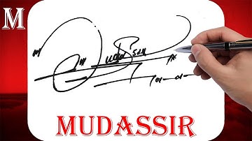 Mudassir Name Signature Style | M Signature Style | Signature Style of My Name Mudassir