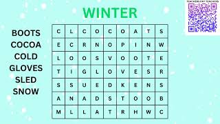 WORD SEARCH CHRISTMAS SEASON WINTER HOLIDAY KIDS GAME screenshot 3
