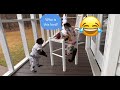 Living and relaxing with 3 Monkeys, our way of life, but Angelika saw a strange bird! 😂😂😍❤️
