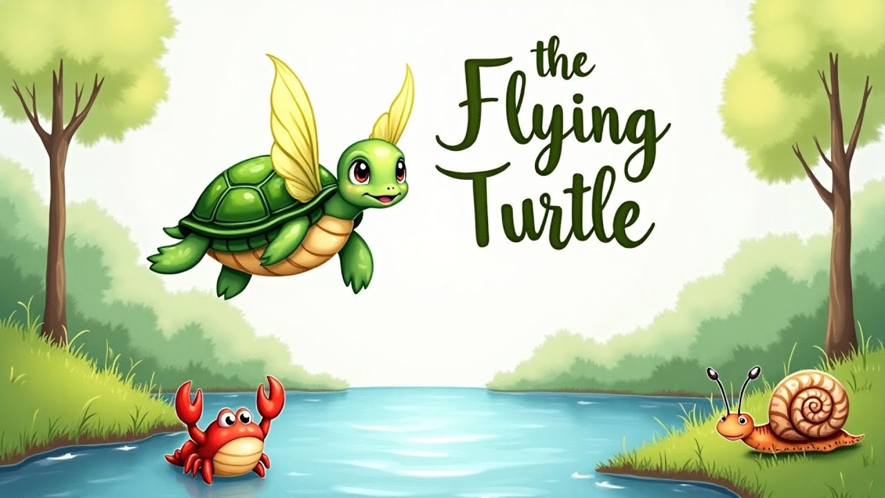 The Flying Turtle 🐢| Moral Story for Kids | Bedtime Story in English ...