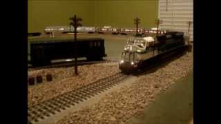 Mth Premier Engines Pulling A 7 Car 2400 Lionel Penger Train
