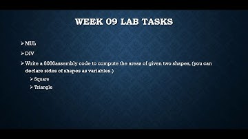 COAL Week 09 Lab Video 01 (MASM)