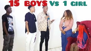 1 GIRL VS 15 BOYS