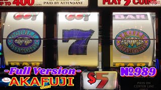 Full Version Triple Double Diamond Slot @ Barona Casino Akafuji Slot 赤富士スロット【ジャックポットを取るまでのフルバージョン版】