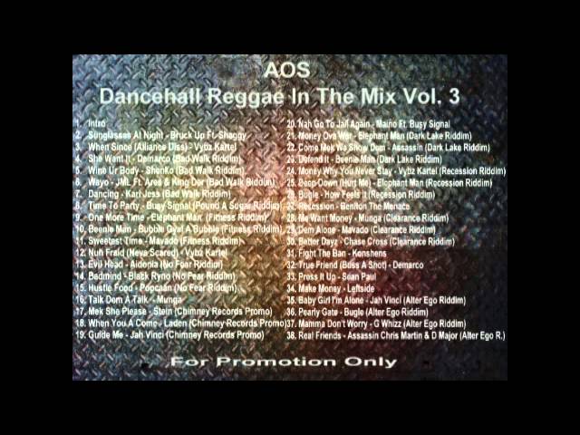 Watch AOS - Dancehall Reggae In The Mix Vol. 3 (Dancehall 2009 Mix CD Preview) on YouTube