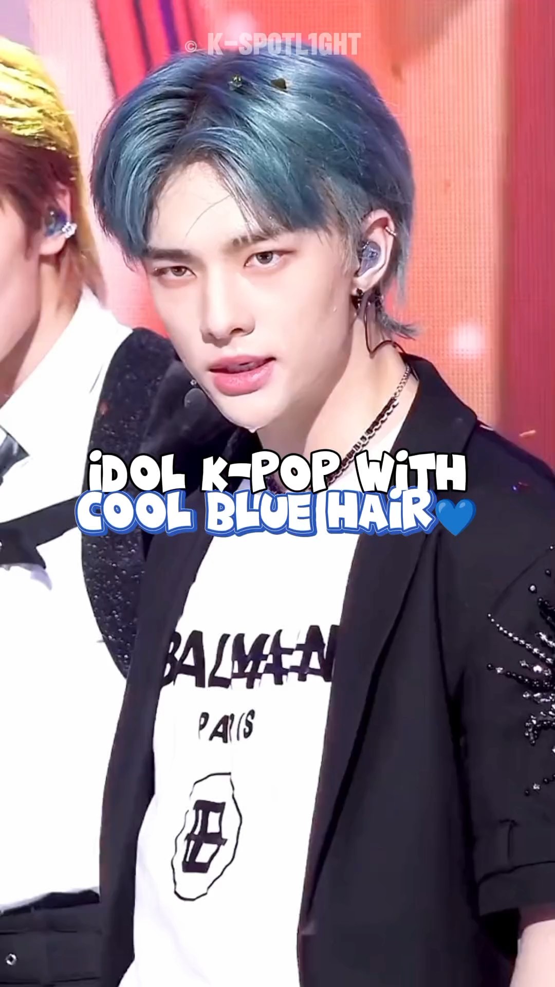 IDOL K-POP WITH BLUE HAIR ??? drop fav ??|| #kpop #idol #kspotl1ght #shorts #hyunjin #straykids #skz
