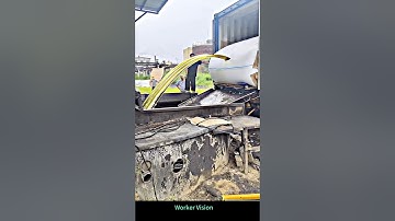 Oil unloading process for liquid bag transportation | Outstanding technology #workers #craft