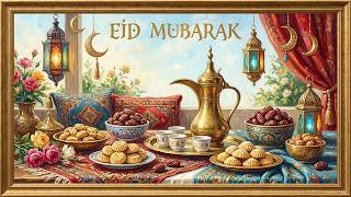 ديكور ضيافة عيد مبارك 4K | Eid Coffee & Hospitality Table Ambience | خلفية شاشة تلفاز فخمة screenshot 4