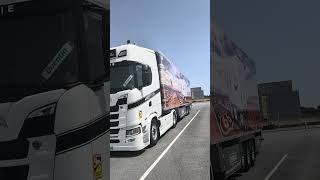 Beautiful Scania Super with Route 66 Custom Wrap! | Euro Trucker Usman 🛣️#shortvideo  #truck