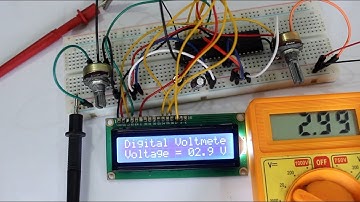 Make digital voltmeter use microcontroller basic(0-5)V