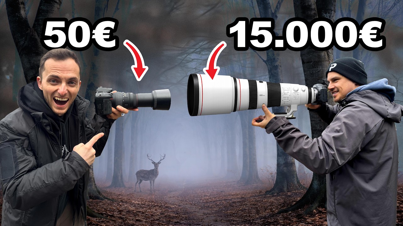 Wir testen die GÜNSTIGSTE vs TEUERSTE Kamera um WILDE TIERE zu fotografieren