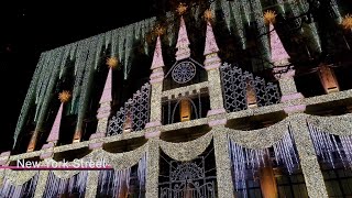 Saks Fifth Avenue Light Show, Holiday Window Unveiling  NYC 2021, Nov. 22nd 2021