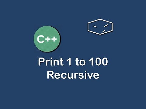 print 1 to 100 recursive in c++