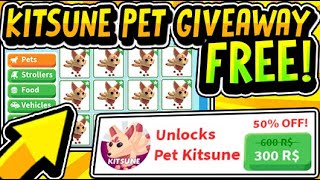 "FREE KITSUNE PET GIVEAWAY IN ADOPT ME!!" BUYING NEW LEGENDARY KITSUNE PET July 2020 (Roblox) screenshot 4