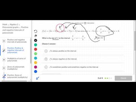 Positive & negative intervals of polynomials - YouTube