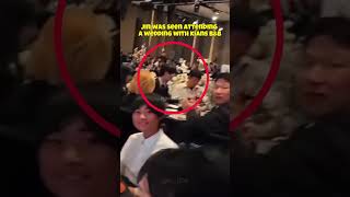 Jin was seen attending a wedding with Kian’s B&B #btsnews #jin