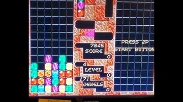 Sega Genesis Columns arcade mode Easy - L.0