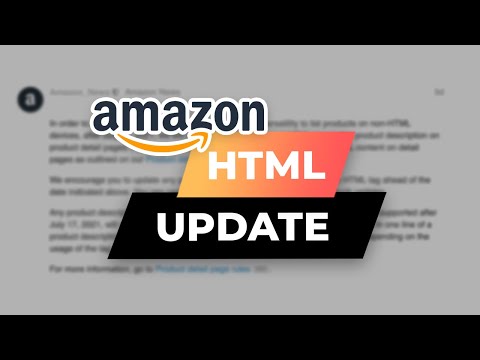 IMPORTANT Amazon HTML Product Description Update!