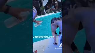 Jackboy pushes twerking girl in pool #shakethatassforever #cashclaybeats