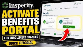 How to activate Insperity benefits portal for enrollment changes - Quick Tutorial