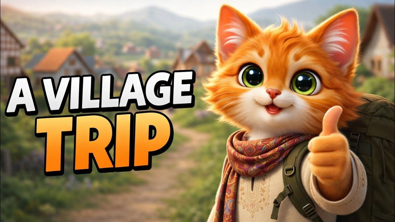 A VILLAGE TRIP | Kitty popzzz vlog in a village | AI VIDEO