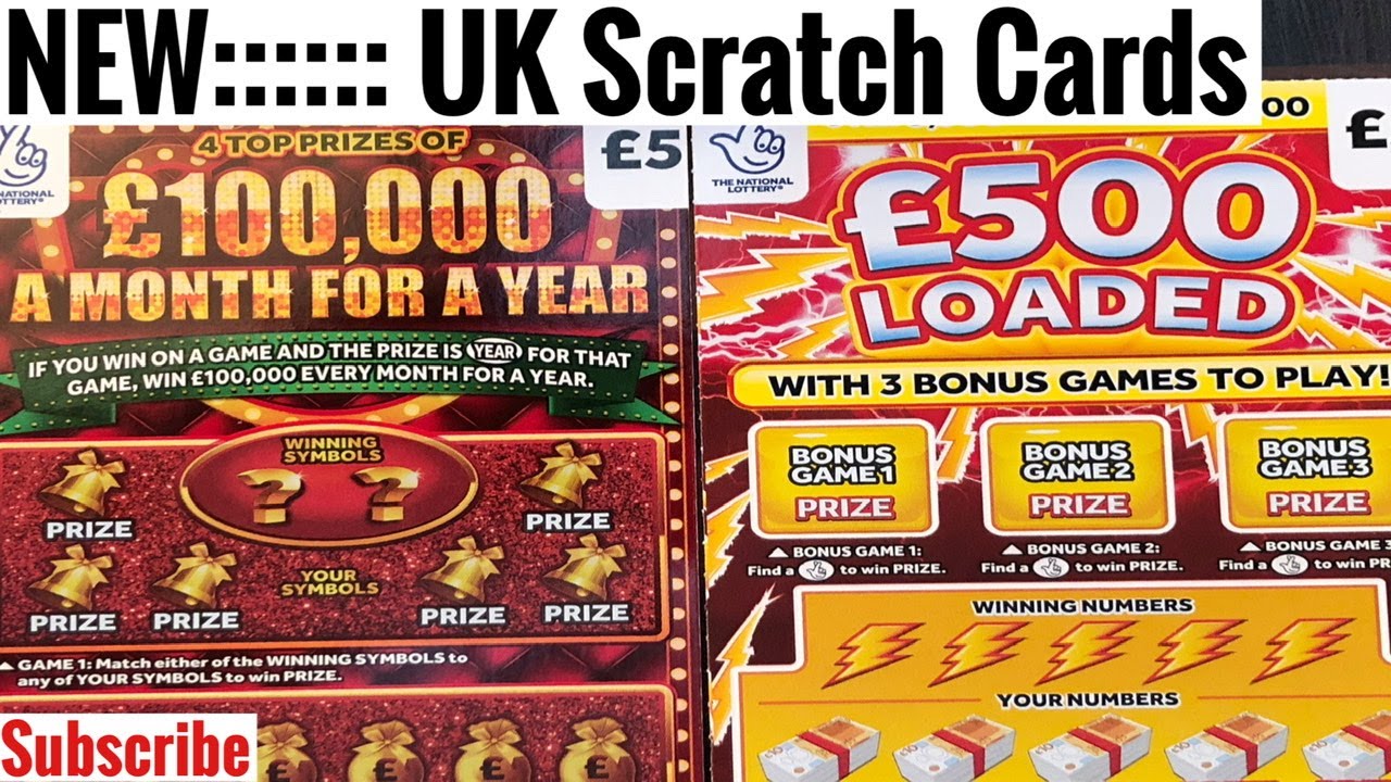 NEW UK SCRATCH CARDS WITH COMPETITION 