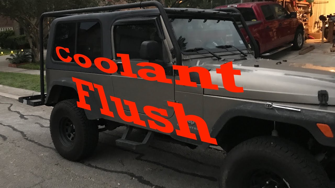 2005 Jeep Wrangler LJ inline 6 Coolant Super Flush - Radiator, Engine, &  Heater Core - YouTube