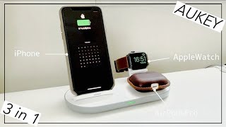 iPhone AirPods AppleWatchを同時にワイヤレス充電 / AUKEY