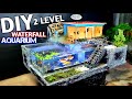 Aquarium Decoration DIY - Build A Diorama Waterfall Aquarium Level Using Ceramic And Light Bricks