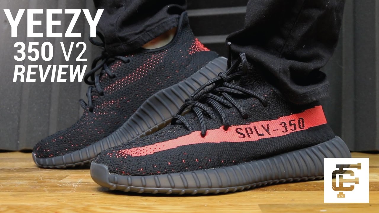 yeezy black and red