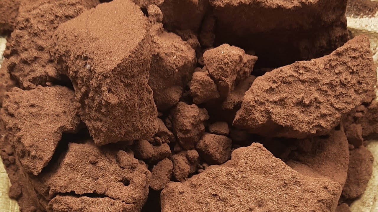 Soft Fine Red Sand Crumble In Water, /Crunchy Sounds/Paste/PGN ASMR