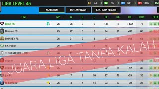 JUARA LIGA level 44 Tanpa Terkalahkan #topeleven #manager #football #gameonline #games #strategy  screenshot 3