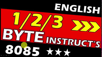 1 byte instruction in 8085 | 2 byte instruction in 8085  |3 byte instruction in 8085 | English