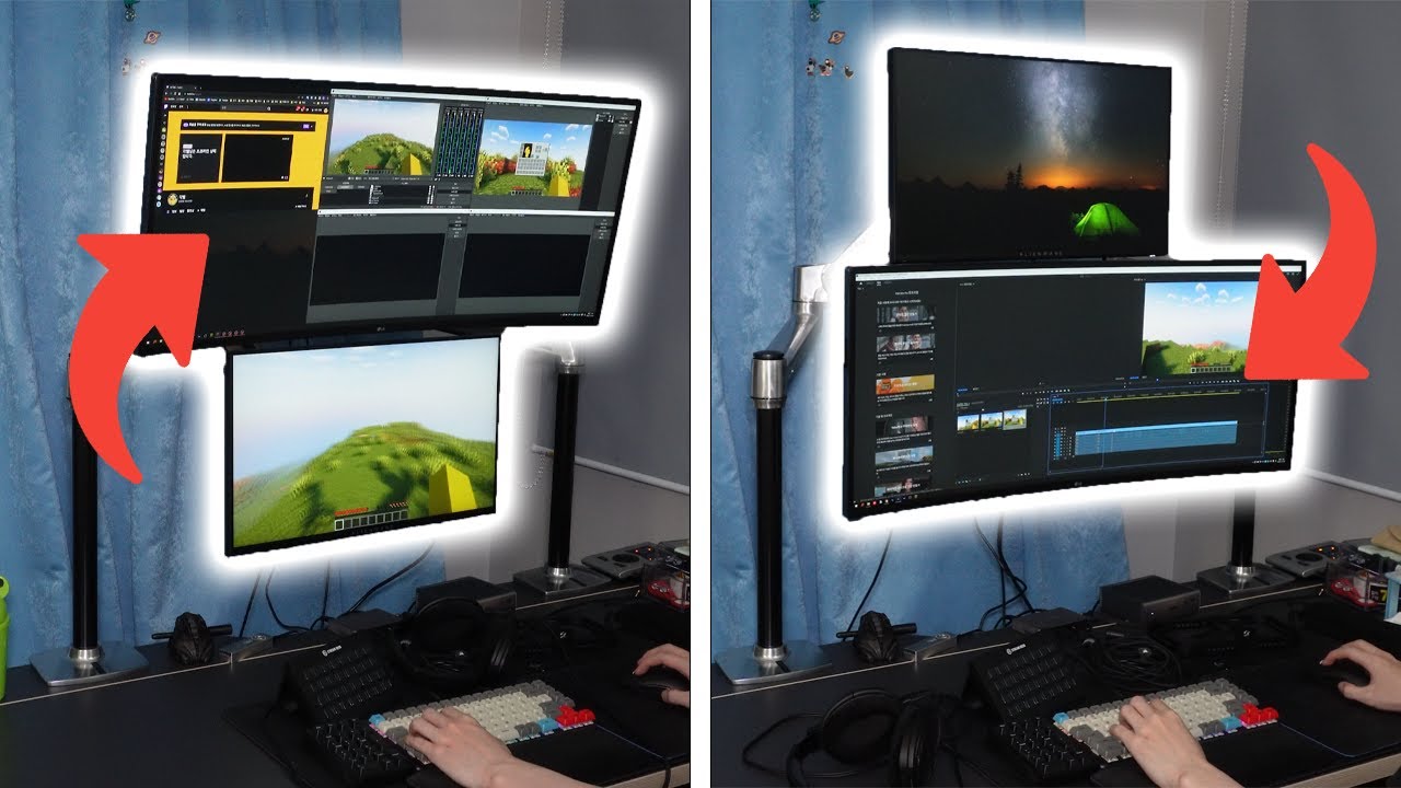 올렸다 내렸다 우영우 모니터암