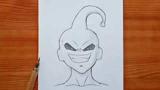 How to draw Buu from Dragon Ball | Buu step by step | easy tutorial drawing