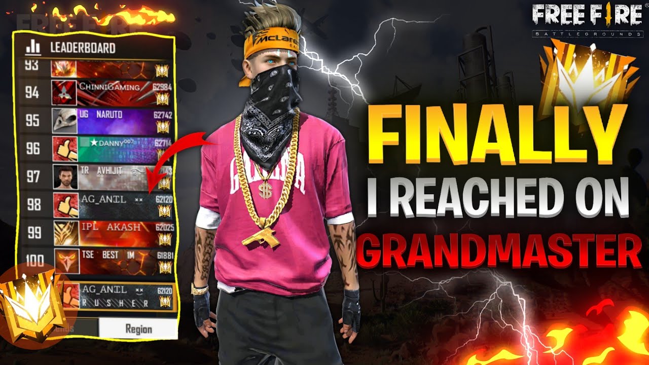 FREE FIRE LIVE | RANK PUSH TO GRANDMASTER | BR GRANDMASTER RANK PUSHING ...