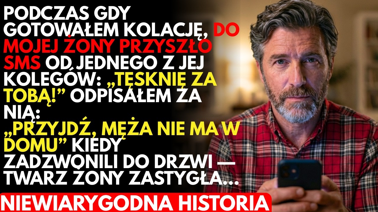 Dopóki gotowałem,do mojej żony przyszedł SMS:„Tęsknię za tobą” Odpisałem za nią:„PRZYJDŻ!Męża nie ma