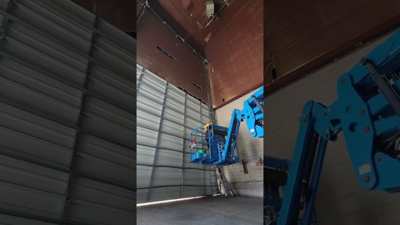 Commercial garage door repair by: Right on time garage doors www.rightontimegaragedoors.com