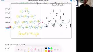 Math III 9.4 Binomial Theorem and Pascal's Triangle (optional lesson)
