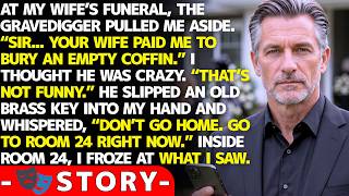 AT MY WIFE’S FUNERAL, THE GRAVEDIGGER WHISPERED, “THAT COFFIN IS EMPTY. GO TO ROOM 24 NOW.”