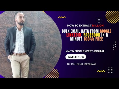 How To Extract Bulk Email Data From LinkedIn, Google, Facebook | Unlimited +100% Free | 2022 Update