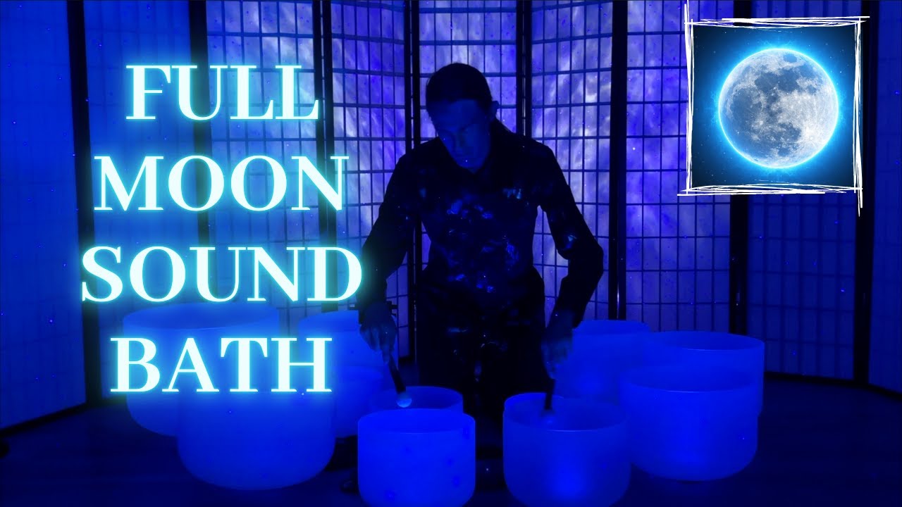 FULL THUNDER MOON SOUND BATH: Full Buck Moon in Capricorn Meditation | Crystal Singing Bowls