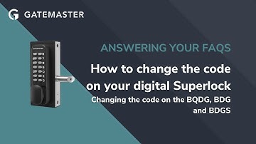 How to change the code on your digital Superlock