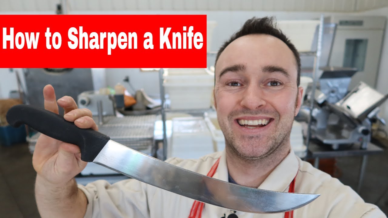 How to sharpen Butcher knives 