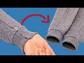 How to fix worn cuffs and sleeves in 5 minutes  a sewing trick