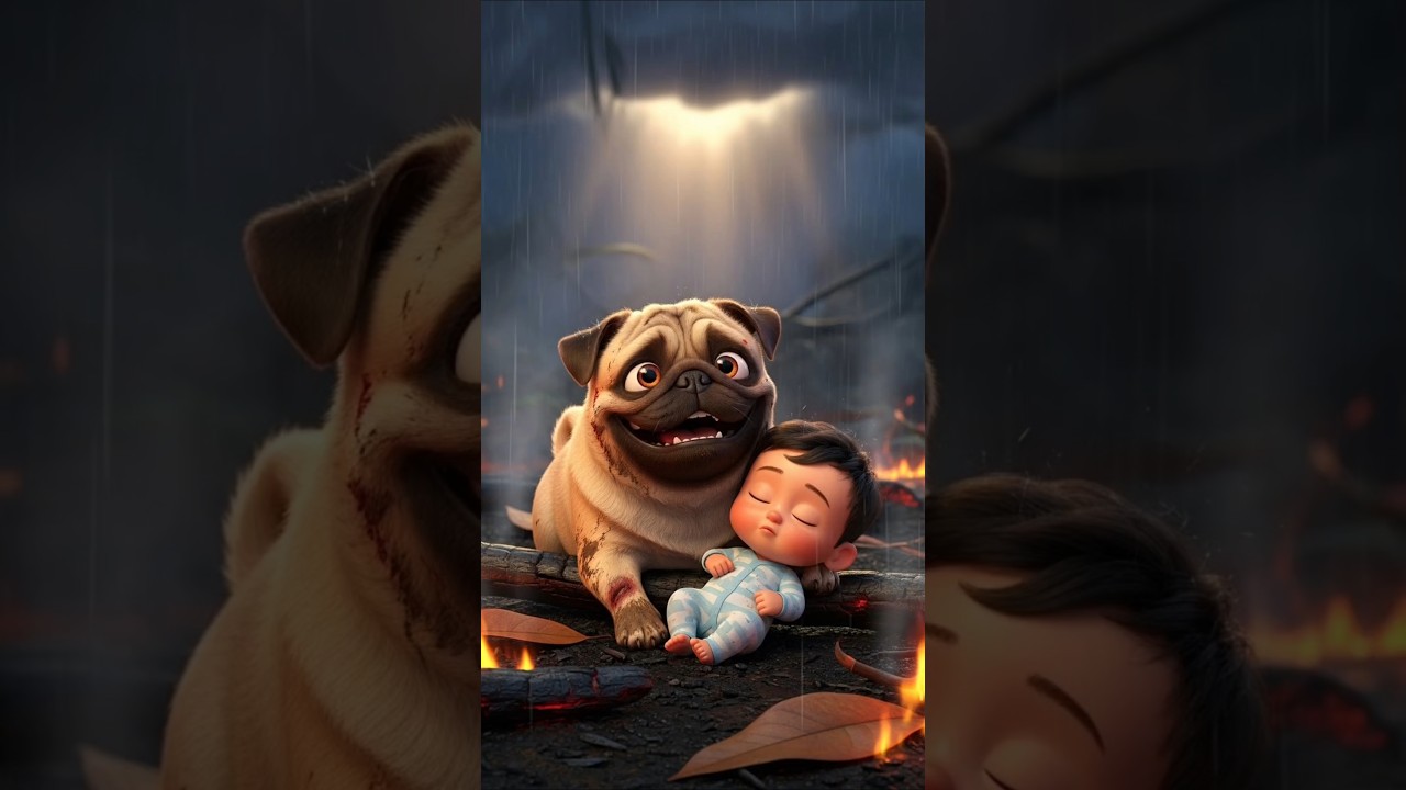 Wait for End... Dog Rescues Baby from Fire! 😭❤️ 