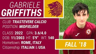 Griffiths Gabriele - Soccer Recruiting Highlight Video - Class of 2022 - Fall 2018 Highlights