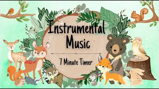 7 Minute Timer || Instrumental Music || Woodland Animals #instrumental #music #focus #work #timer
