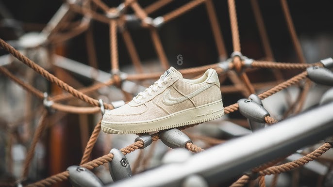 Nike Air Force 1 Mid Stussy Light Bone Black Shoes